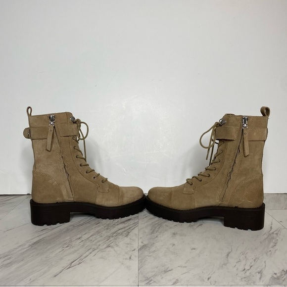 New! Sam Edelman Junip Combat Tan Suede Boot 6 1/2 - Picture 5 of 13